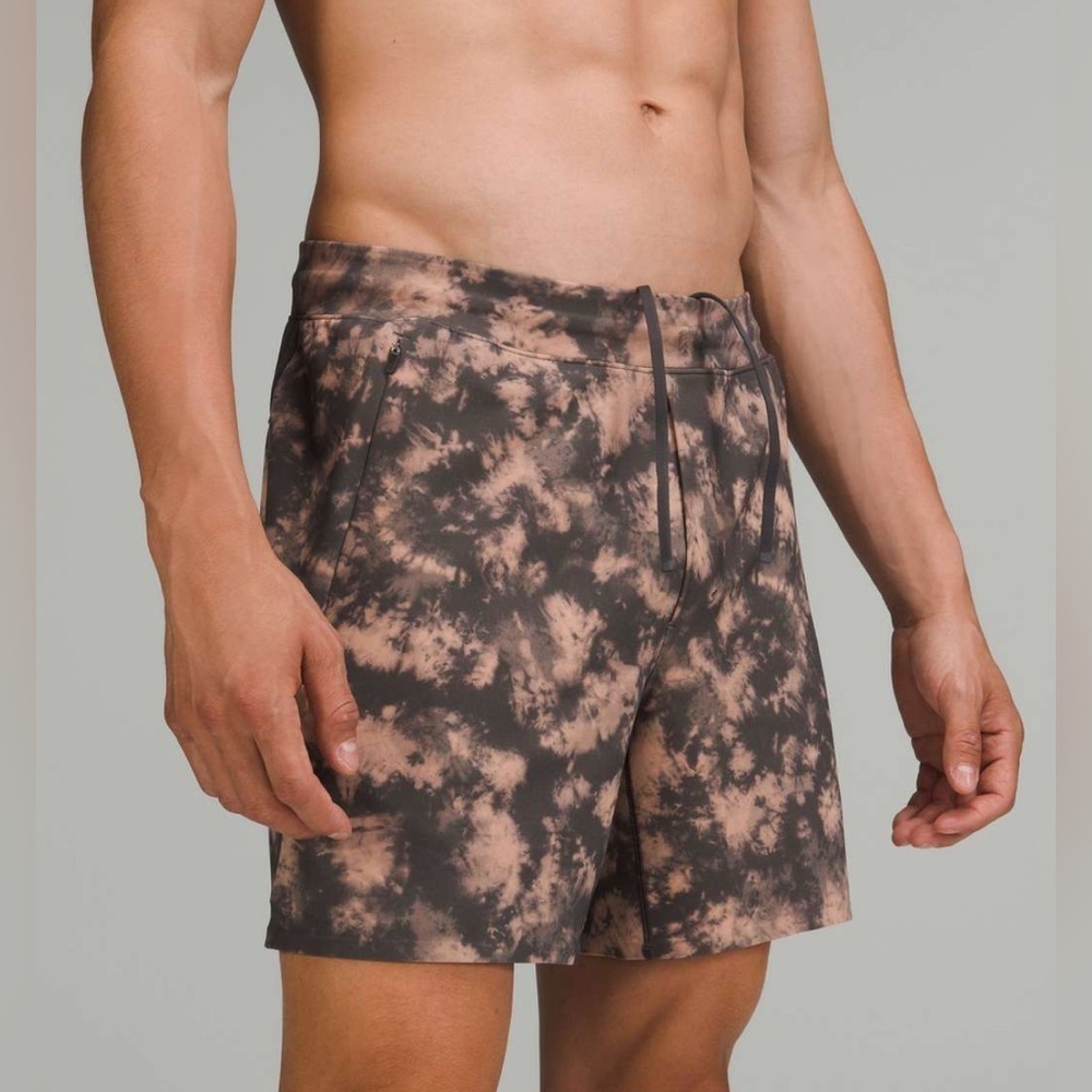 Lululemon Men’s Balancer Short 6” Everlux Intersperce Pink Clay Multi Size M